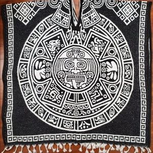 Mexican Gaban Cape Poncho Reversible unisex